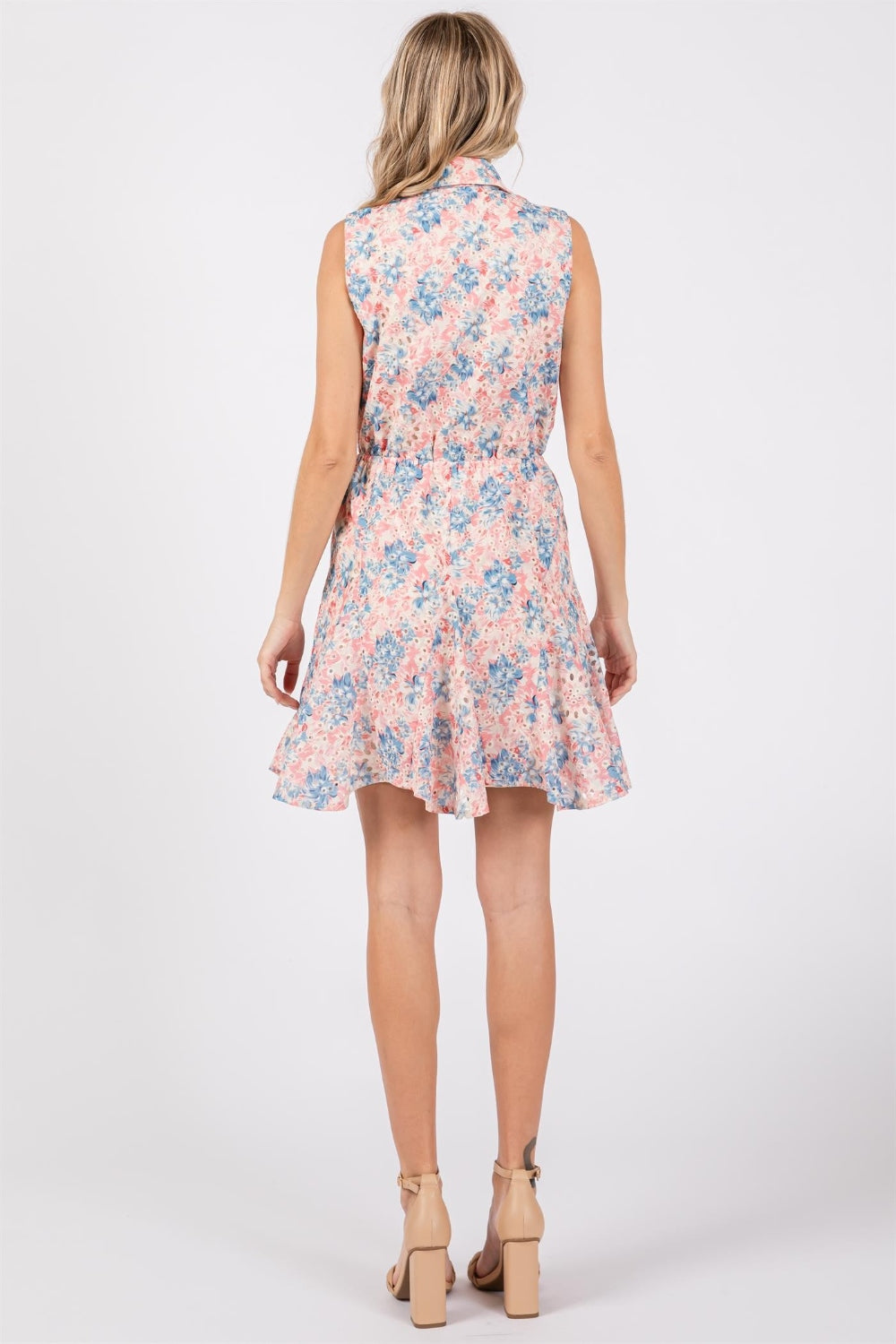 Petal Essence Eyelet Mini Dress