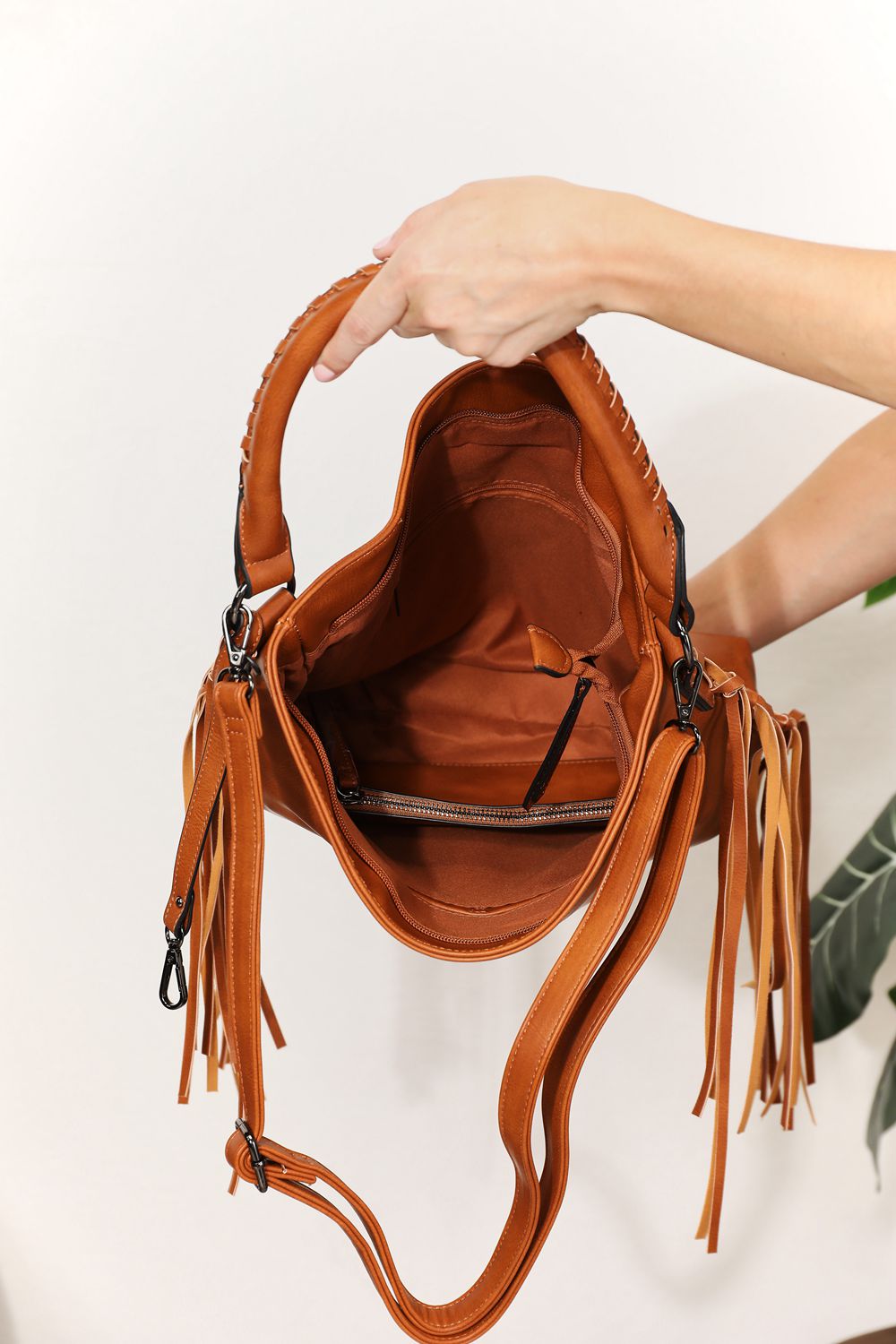 Boho Chic Fringe PU Leather Shoulder Bag