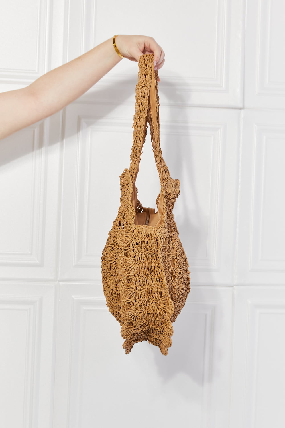 Sunset Breeze Round Straw Rattan Handbag