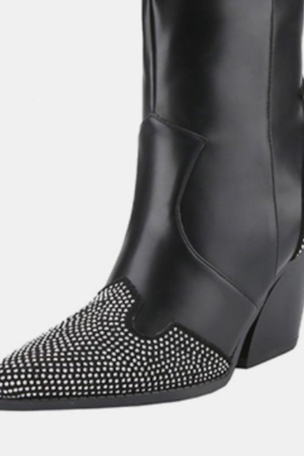 Sparkle in the Saddle Rhinestone Chunky Heel Western Boots