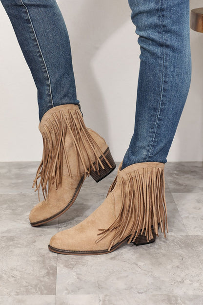 Western Legend Fringe Ankle Boots