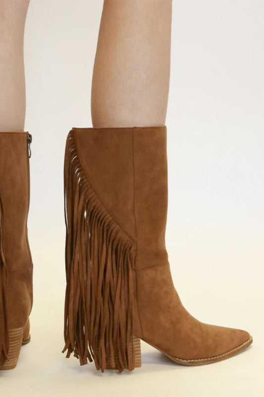 Desert Dancer Suede Fringe Boots
