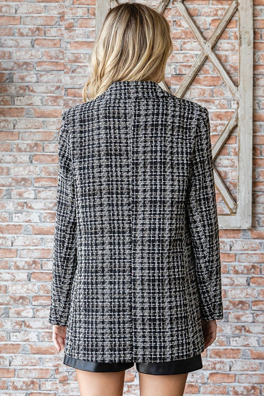 Harvest Tweed One-Button Blazer