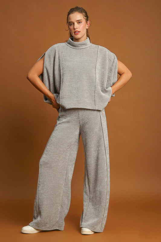Chic Comfort Elastic Waist Wide Leg Pants