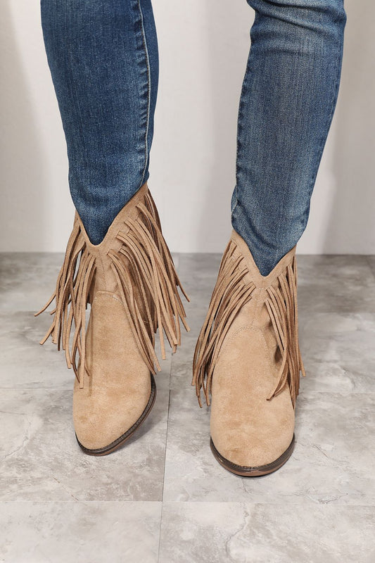 Western Legend Fringe Ankle Boots