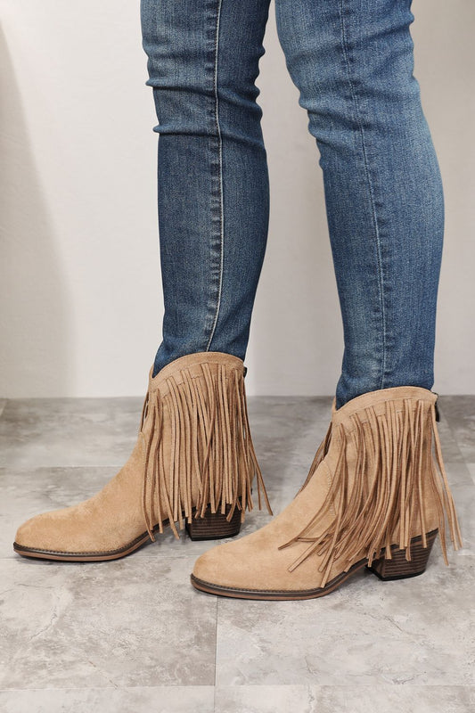 Western Legend Fringe Ankle Boots