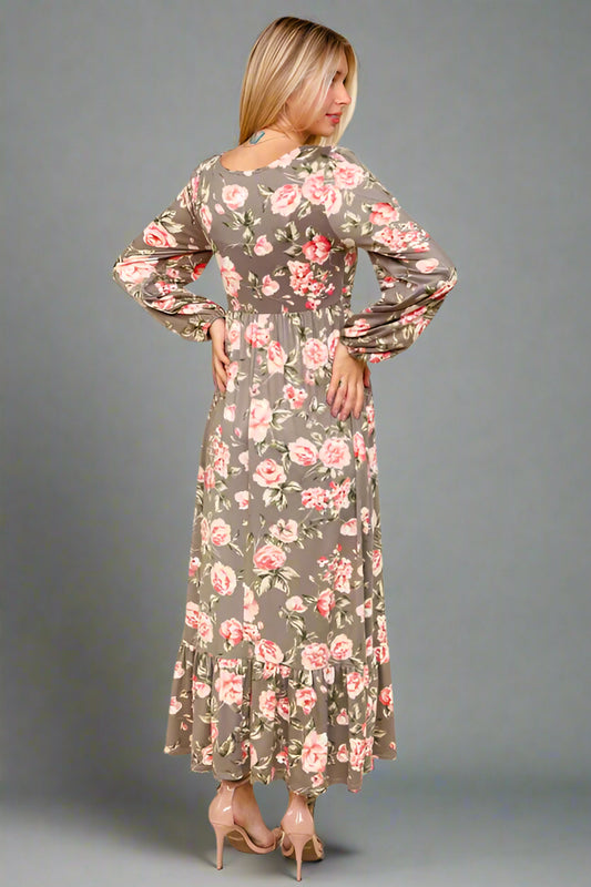 Bloom Twist Tiered Hem Dress
